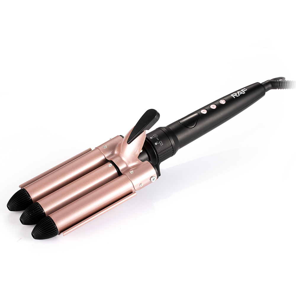 RAF European regulation Cross border 7 in 1 Curling iron omelette stick Water Ripple Curling iron Large roll Omelette head lazy splint Specification drawing