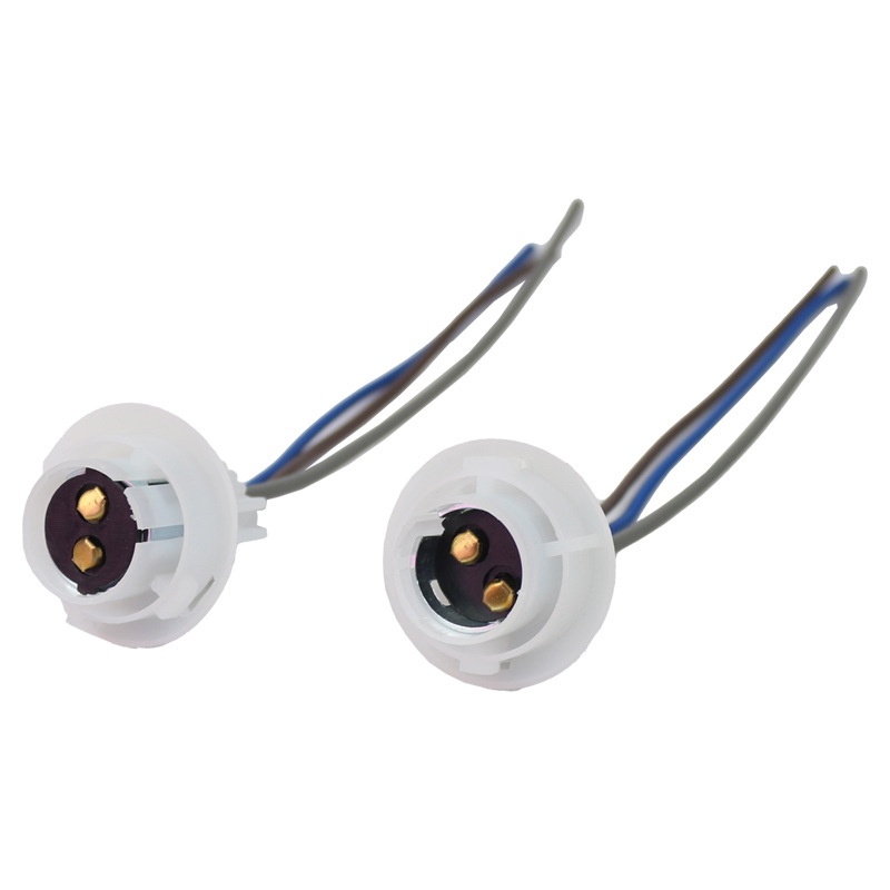 Manufacturers direct sales motorcycle car LED socket wire connector light bulb socket harness single corner double corner lamp holder full figure