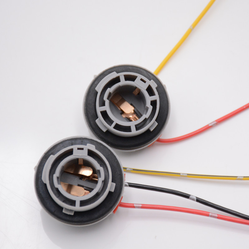 Motorcycle car LED socket cable connector 1156/1157 lamp socket harness single corner double corner lamp holder Item Picture