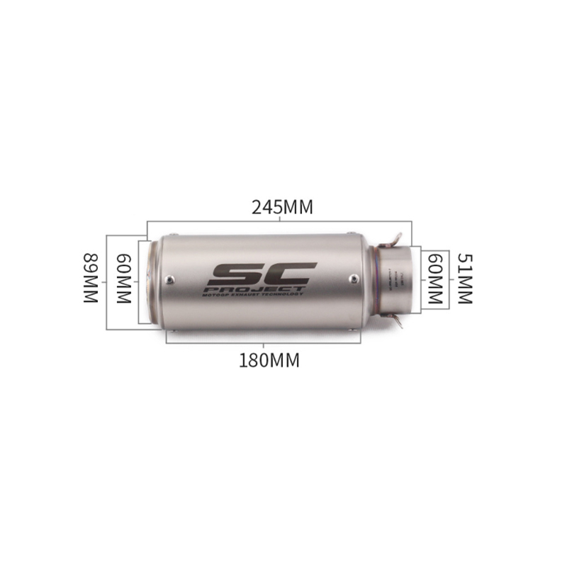 Suitable for motorcycle off-road vehicle large displacement barrel blast street short exhaust pipe General SC exhaust pipe tail throat suitable for most models details Picture