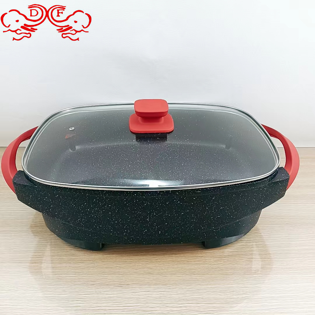 DF68903 Korean-style multi-functional electric hot pot, electric stir-frying pot, rice stir-frying pot, integrated pot, electric cooking pot, large capacity DF TRADINGHOUSE details Picture