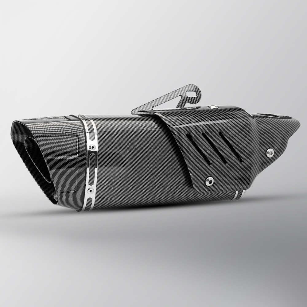 Motorcycle general exhaust pipe oblique triangle tail section applies to Z900 R3 MT07 K11 general muffler tail throat Application Scenario