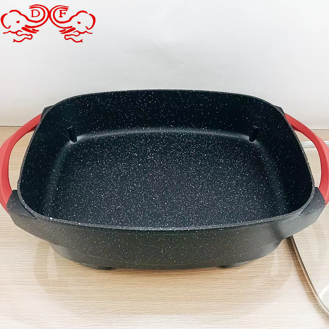 DF68903 Korean-style multi-functional electric hot pot, electric stir-frying pot, rice stir-frying pot, integrated pot, electric cooking pot, large capacity DF TRADINGHOUSE