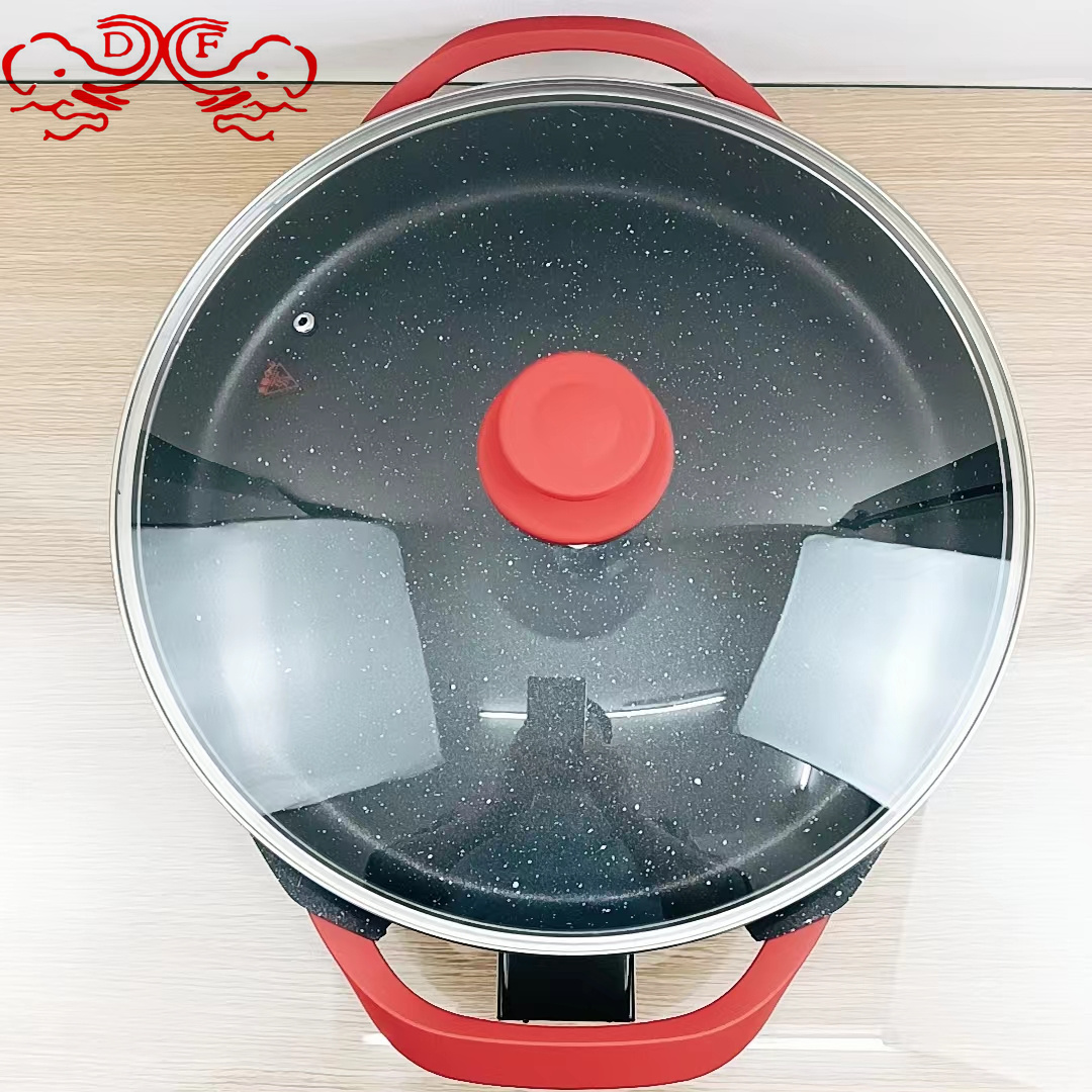 DF68903 Korean-style multi-functional electric hot pot, electric stir-frying pot, rice stir-frying pot, integrated pot, electric cooking pot, large capacity DF TRADINGHOUSE Item Picture