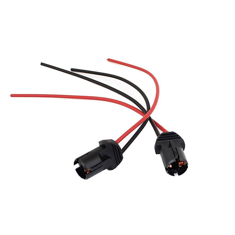 Motorcycle connector Hard rubber instrument lamp width lamp socket female LEDT10 line interface lamp holder Specification drawing
