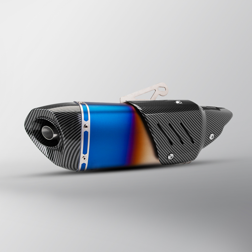 Motorcycle general exhaust pipe oblique triangle tail section applies to Z900 R3 MT07 K11 general muffler tail throat Specification drawing