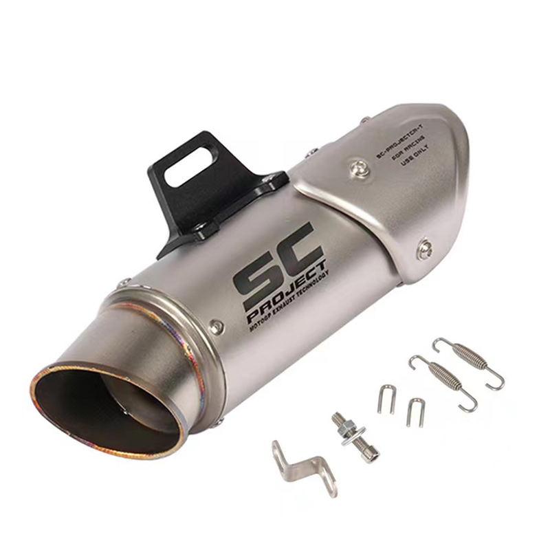 For motorcycle sports car Kawasaki ZX10R6RZ900FZ1 SC general purpose exhaust pipe silencer tail throat suitable for most models Specification drawing