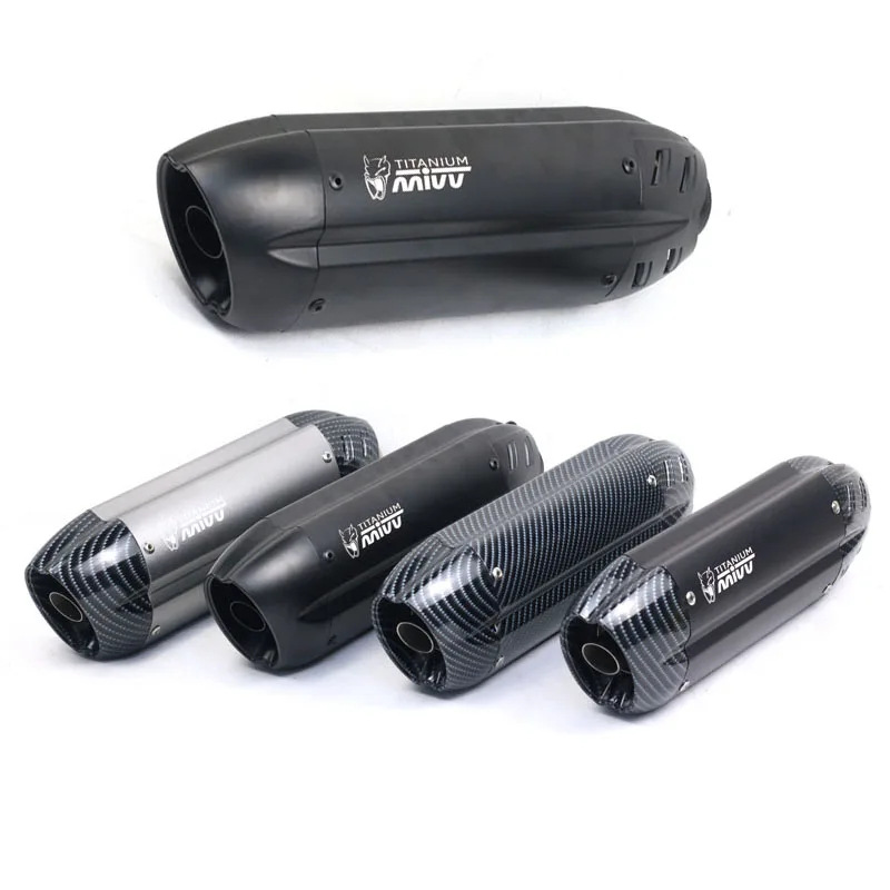 Universal motorcycle exhaust pipe stainless steel Devil long style Ninja Kawasaki Yellow Dragon Spring Breeze mivv carbon fiber tailpipe