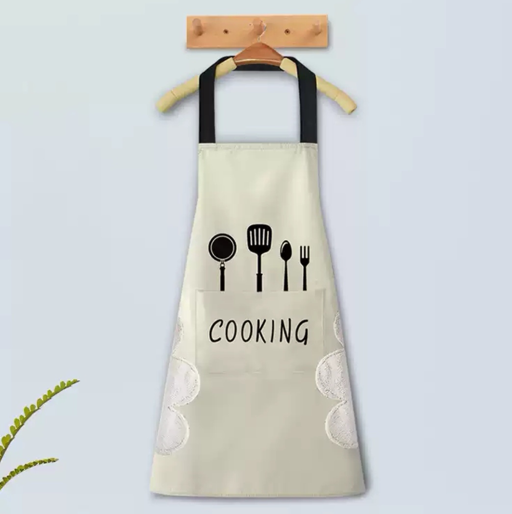 刀叉防水防油防污厚款围裙挂脖家用成人印制logo厨房烘焙咖啡厅围腰详情7