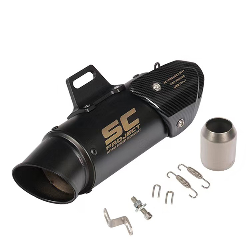 For motorcycle sports car Kawasaki ZX10R6RZ900FZ1 SC general purpose exhaust pipe silencer tail throat suitable for most models Application Scenario