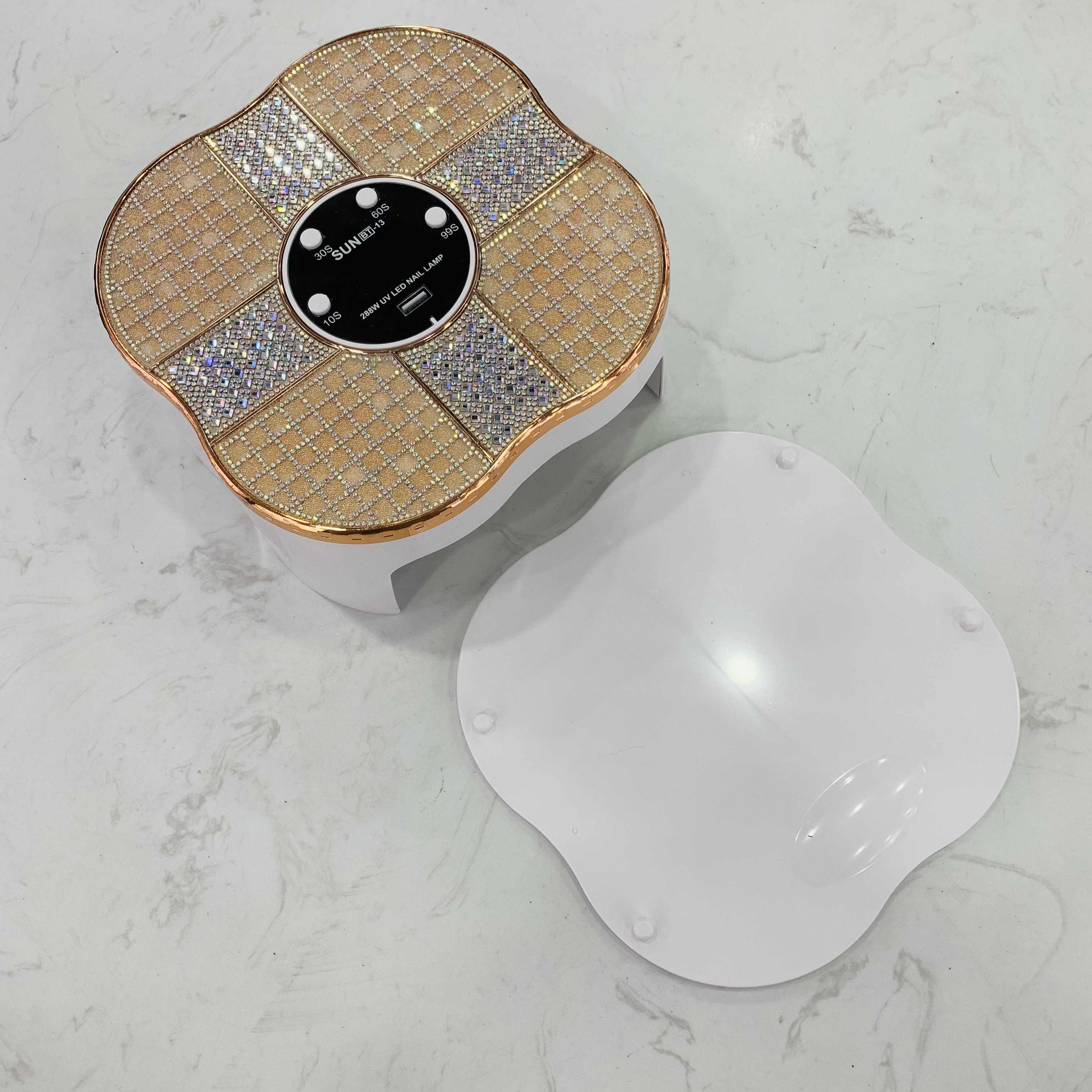 The new 288W high-power nail art lamp and diamond-sticking two-in-one light therapy machine with intelligent sensing nail application sheet desk lamp Specification drawing