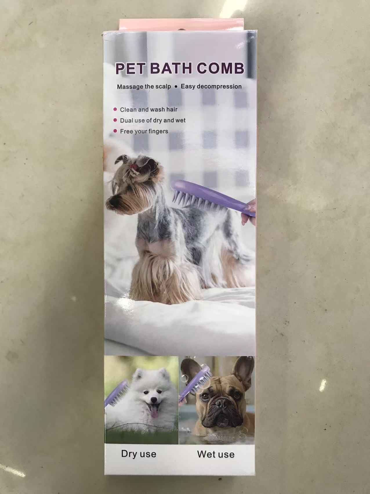 Cat hair comb, special comb for pet hair, dog comb, cat hair removal, dog hair cleaning and hair removal, no-bath brush details Picture