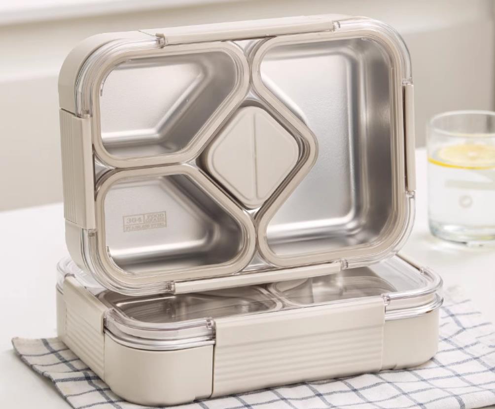 可微波炉加热304不锈钢饭盒独立密封分格便当盒上班族餐盒防串味