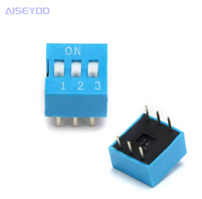 Toggle switch 1P 2 3 4 5 6 8 9 10 position 2.54mm foot distance dials red blue details Picture