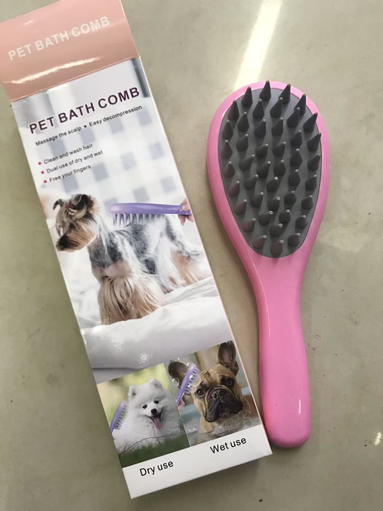 Cat hair comb, special comb for pet hair, dog comb, cat hair removal, dog hair cleaning and hair removal, no-bath brush Item Picture
