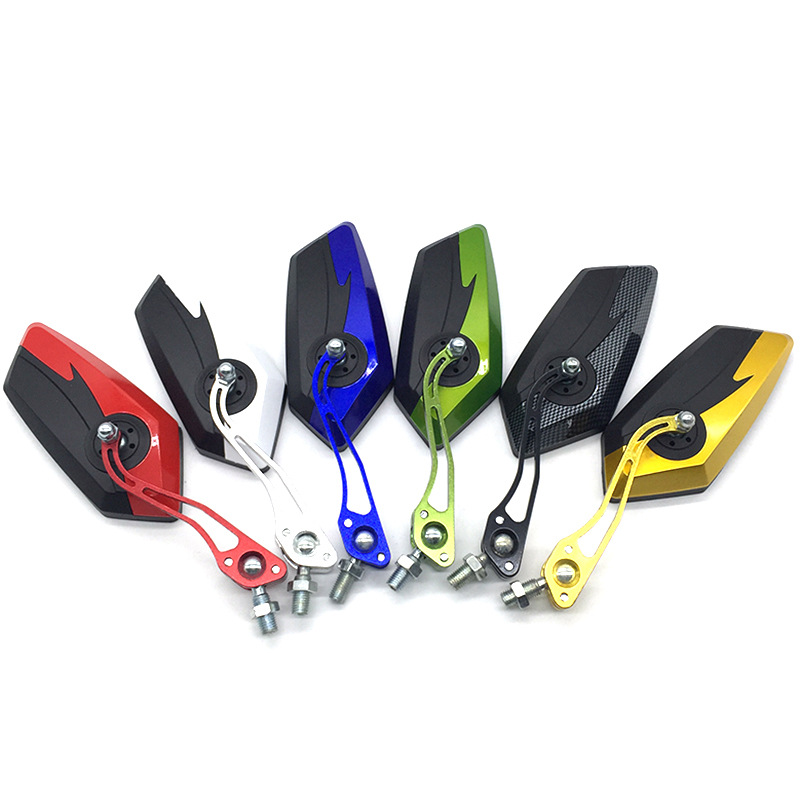 Motorcycle universal mirror, aluminum alloy rod rearview mirror, 10mm, 8mm, universal electric vehicle rearview mirror, auxiliary mirror full figure
