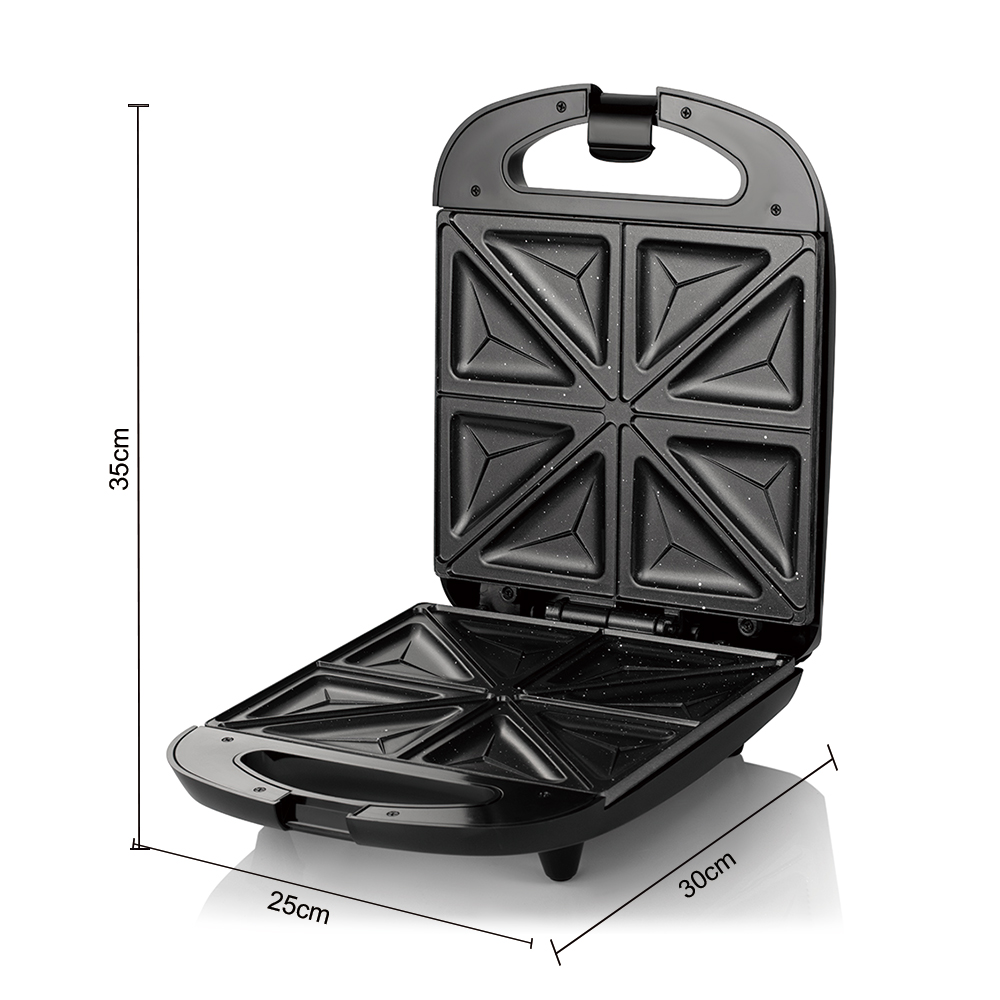 RAF European standard cross-border household portable double-sided breakfast machine, dotted design, sandwich machine, multi-functional bread machine Item Picture