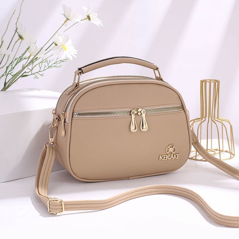 包包女2025女士新款软皮包包妈妈包多层百搭单肩斜跨包中年妈妈包背包产品图