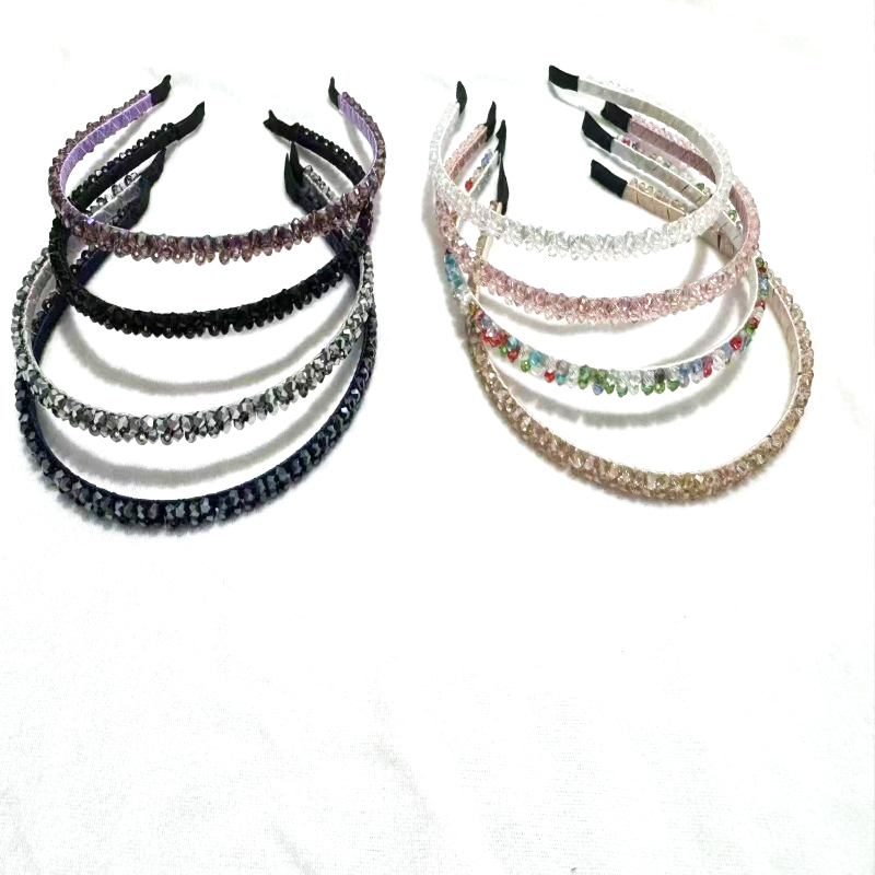 High-end Korean-style headband, colorful crystal headband, hand-woven beaded hair accessory, fashionable and super bright accessory for women Application Scenario