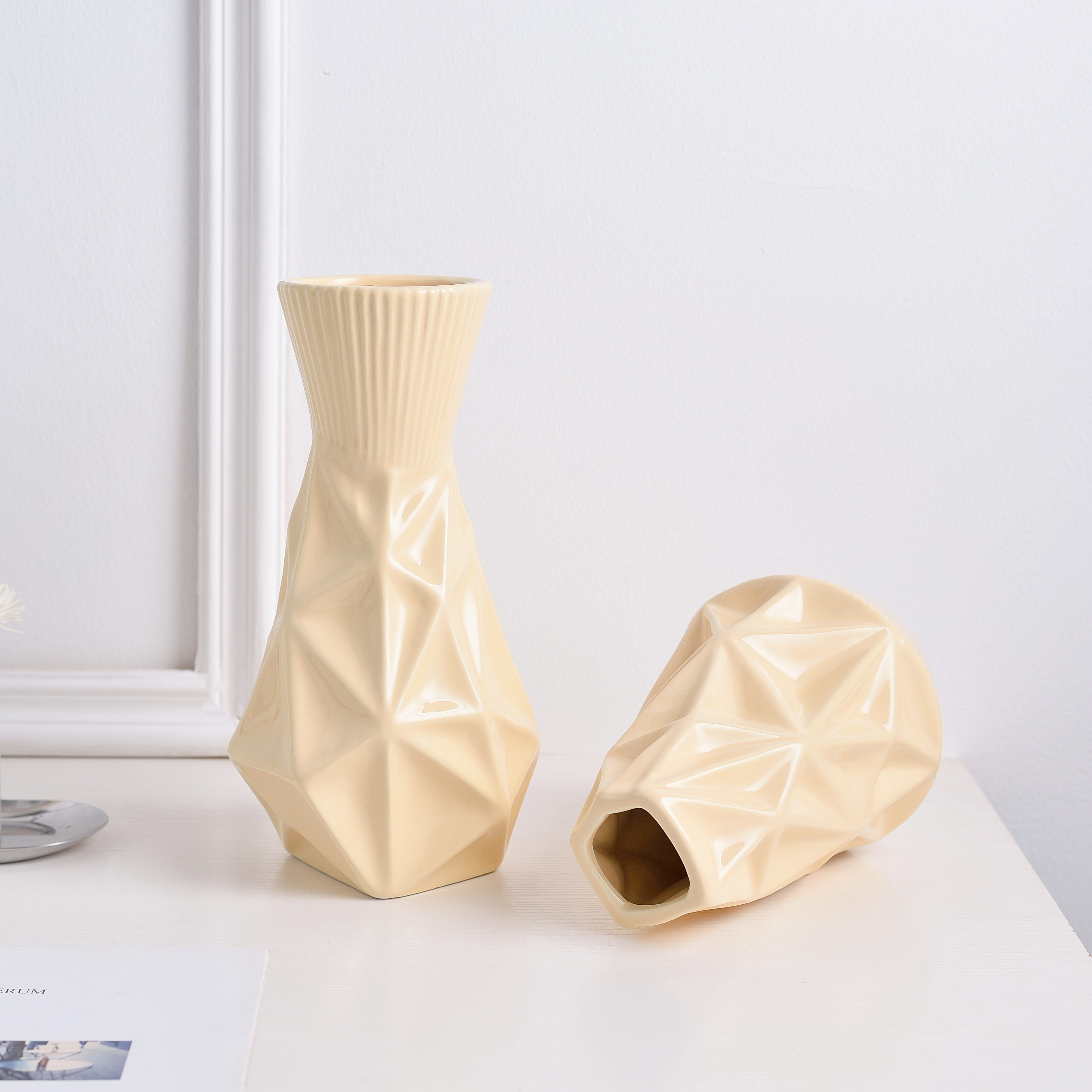 轻奢陶瓷彩色手工花瓶室内客厅桌面插花摆件花瓶网络爆款