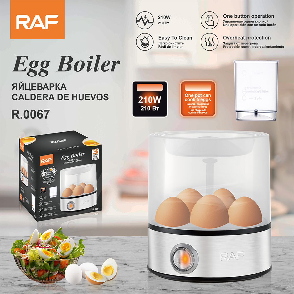 RAF European-style egg cooker, fully automatic, easy-to-operate, multi-functional, steamed egg wonder, soft-boiled eggs, hot spring eggs, breakfast full figure