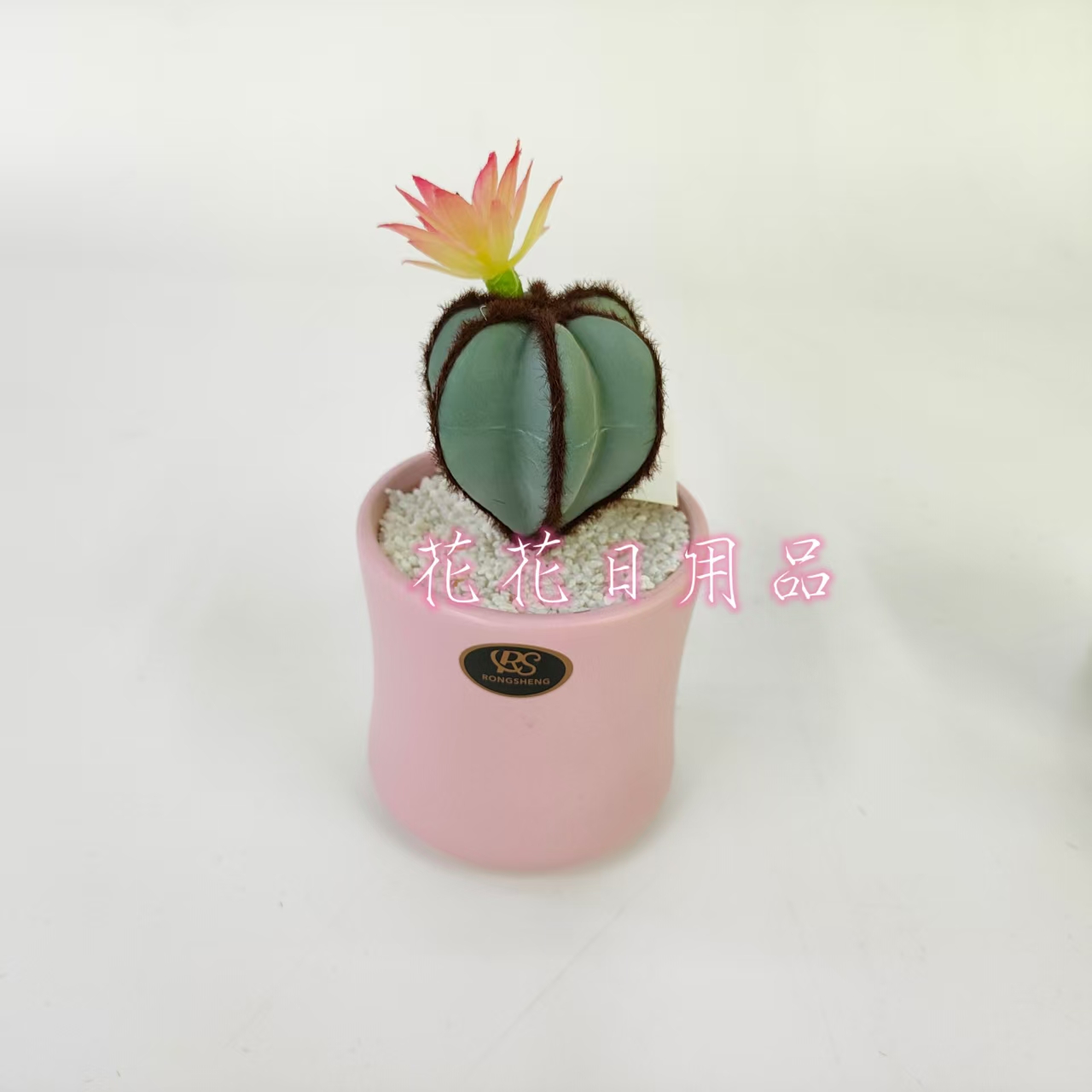 Artificial flower fake flower bonsai ceramic basin cactus decoration pieces details Picture