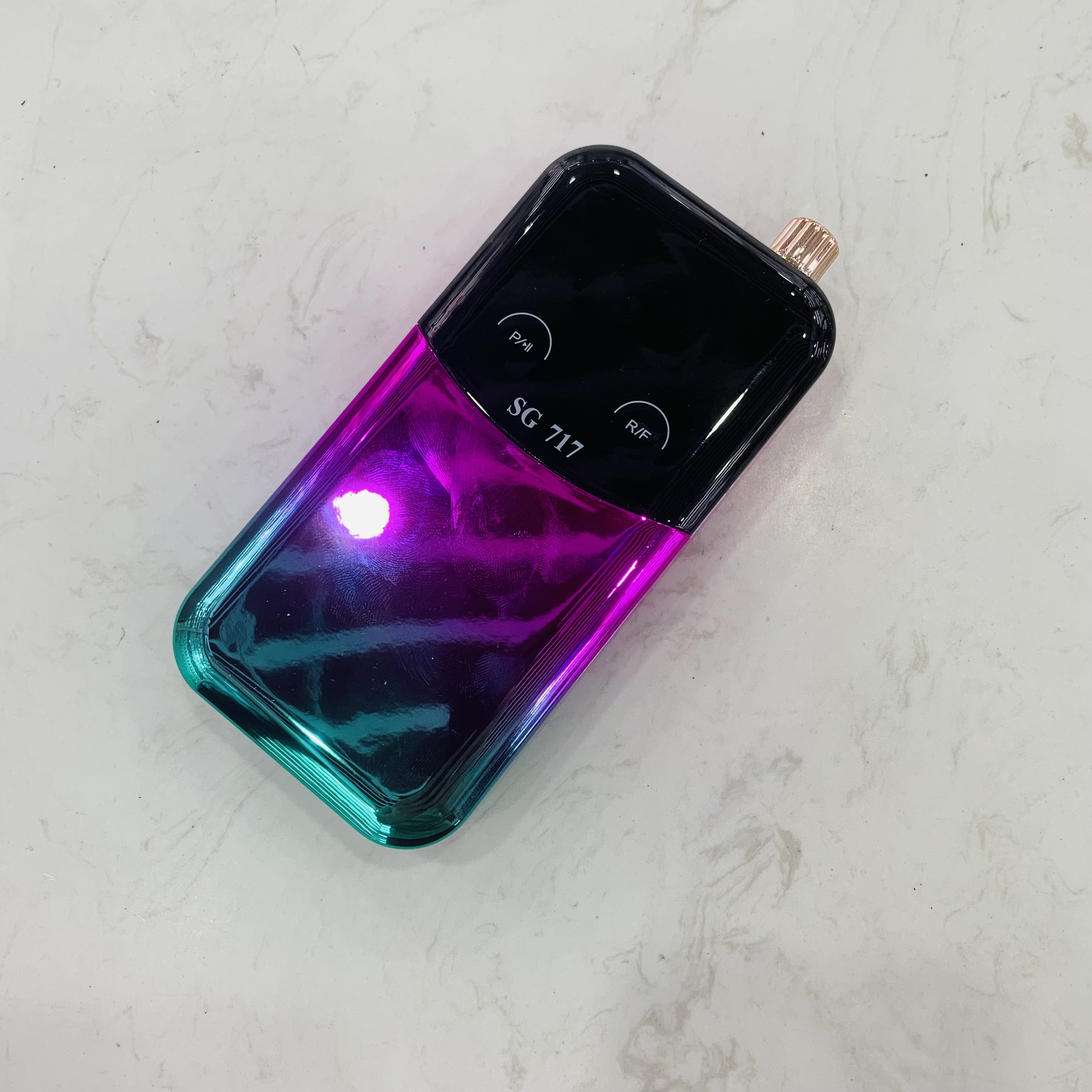 The 2025 new model of battery-powered nail polish polishing machine features a LCD display with a rotational speed of 45,000 RPM Specification drawing