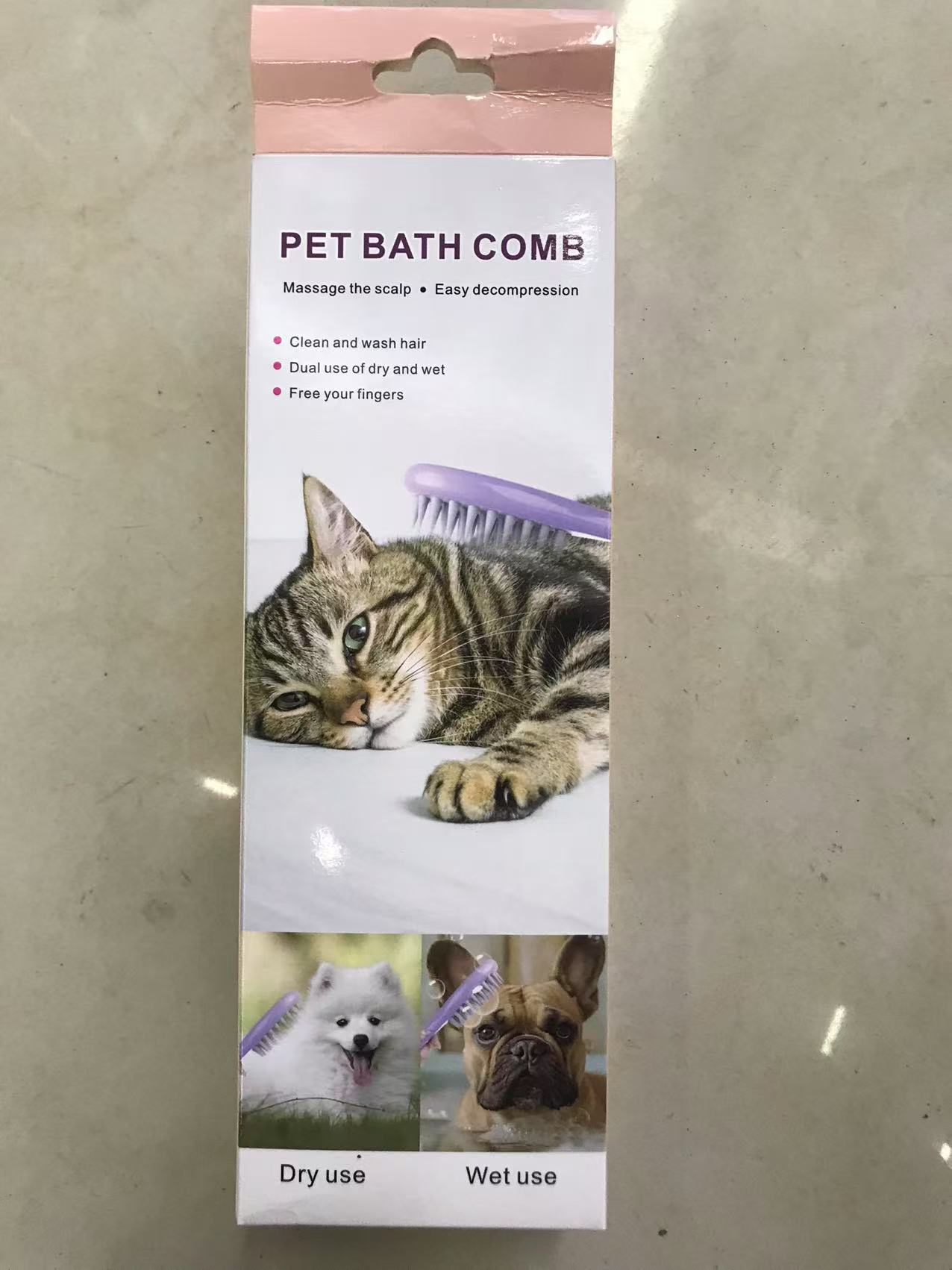 Cat hair comb, special comb for pet hair, dog comb, cat hair removal, dog hair cleaning and hair removal, no-bath brush Specification image
