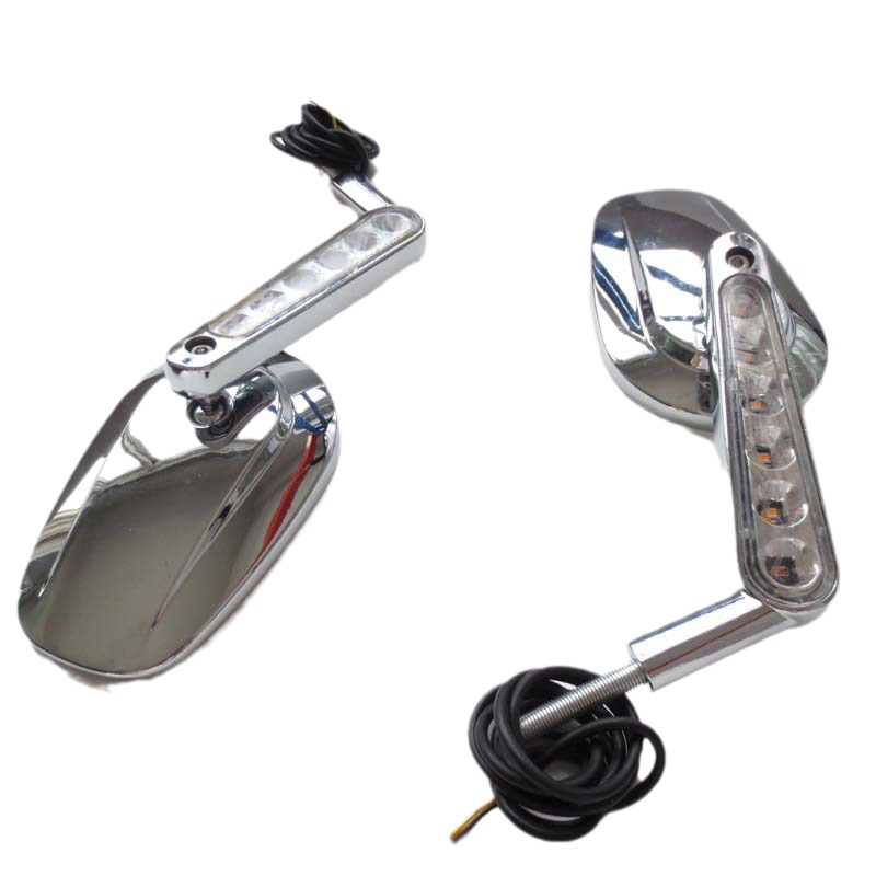 Factory-supplied universal rearview mirrors for motorcycles, CNC aluminum alloy front turn signals, oval riding rearview mirrors, suitable for most models Item Picture