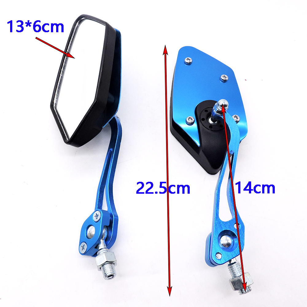 Factory direct sales of motorcycle rearview mirrors, universal mirrors, Qiaoge Ghost Fire electric vehicle rearview mirrors, and reversing assist mirrors are suitable for most models details Picture