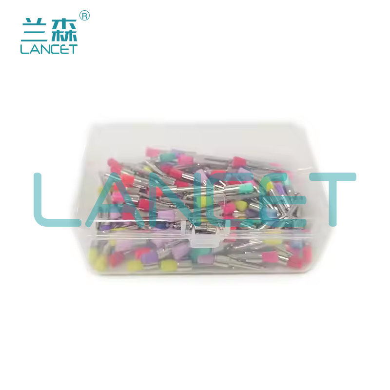Colored polishing Brushes, nylon wear-resistant flat head teeth polishing and grinding supplies wholesale dental tools brushes Item Picture