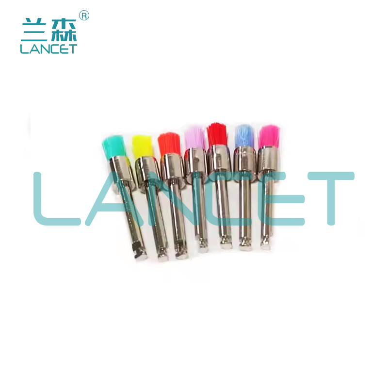 Colored polishing Brushes, nylon wear-resistant flat head teeth polishing and grinding supplies wholesale dental tools brushes Application Scenario
