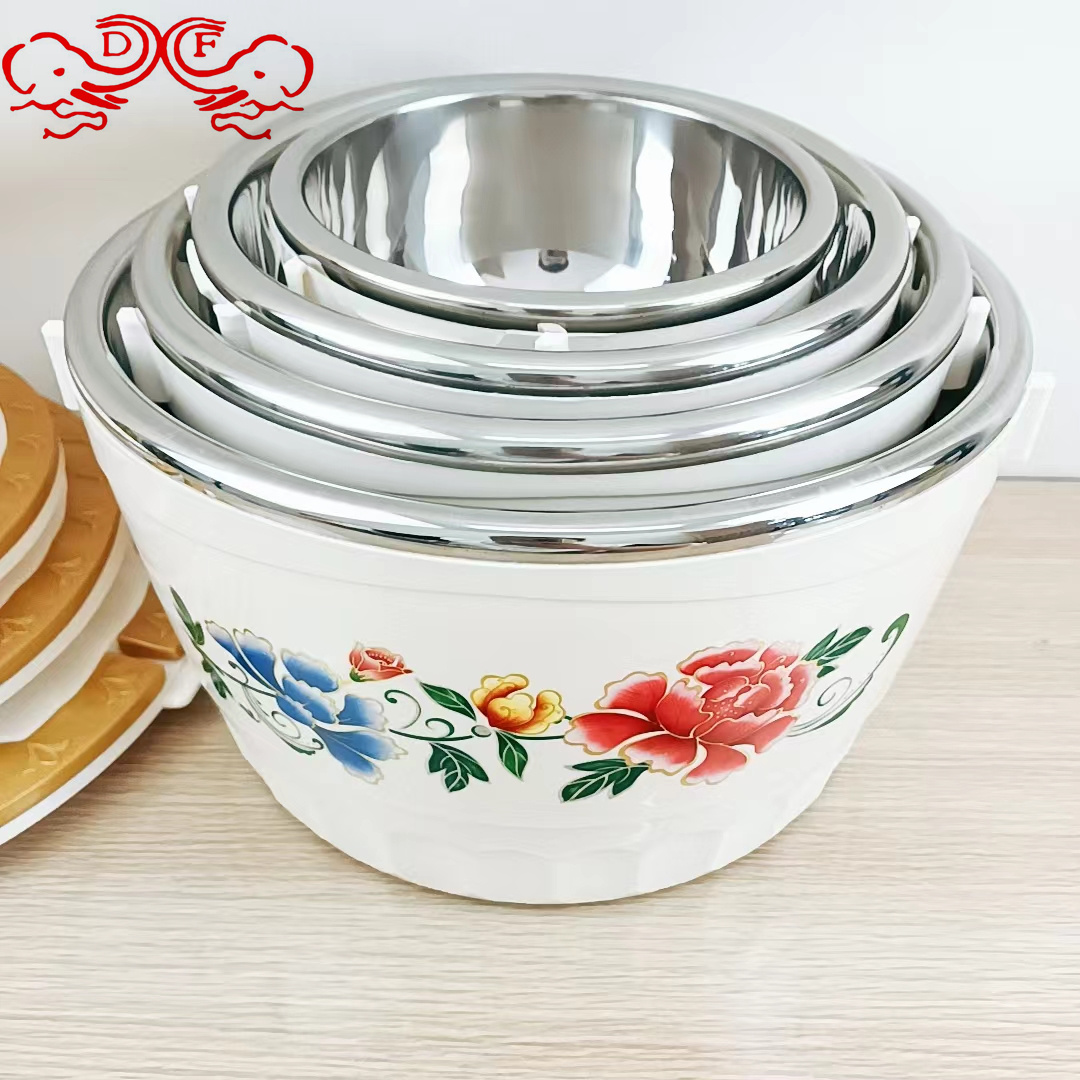 DF68905 Four-piece insulated pot set, plastic-steel fresh-keeping pot, large-capacity rice cooker with lid, lunch box, double-ear pot, export DF TRADINGHOUSE Application Scenario