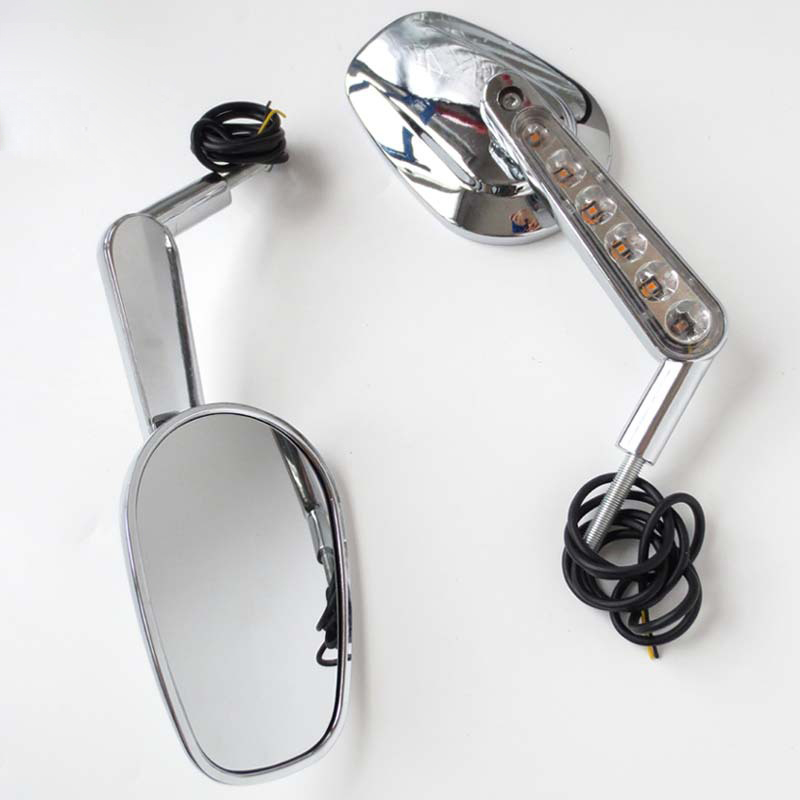 Factory-supplied universal rearview mirrors for motorcycles, CNC aluminum alloy front turn signals, oval riding rearview mirrors, suitable for most models Application Scenario