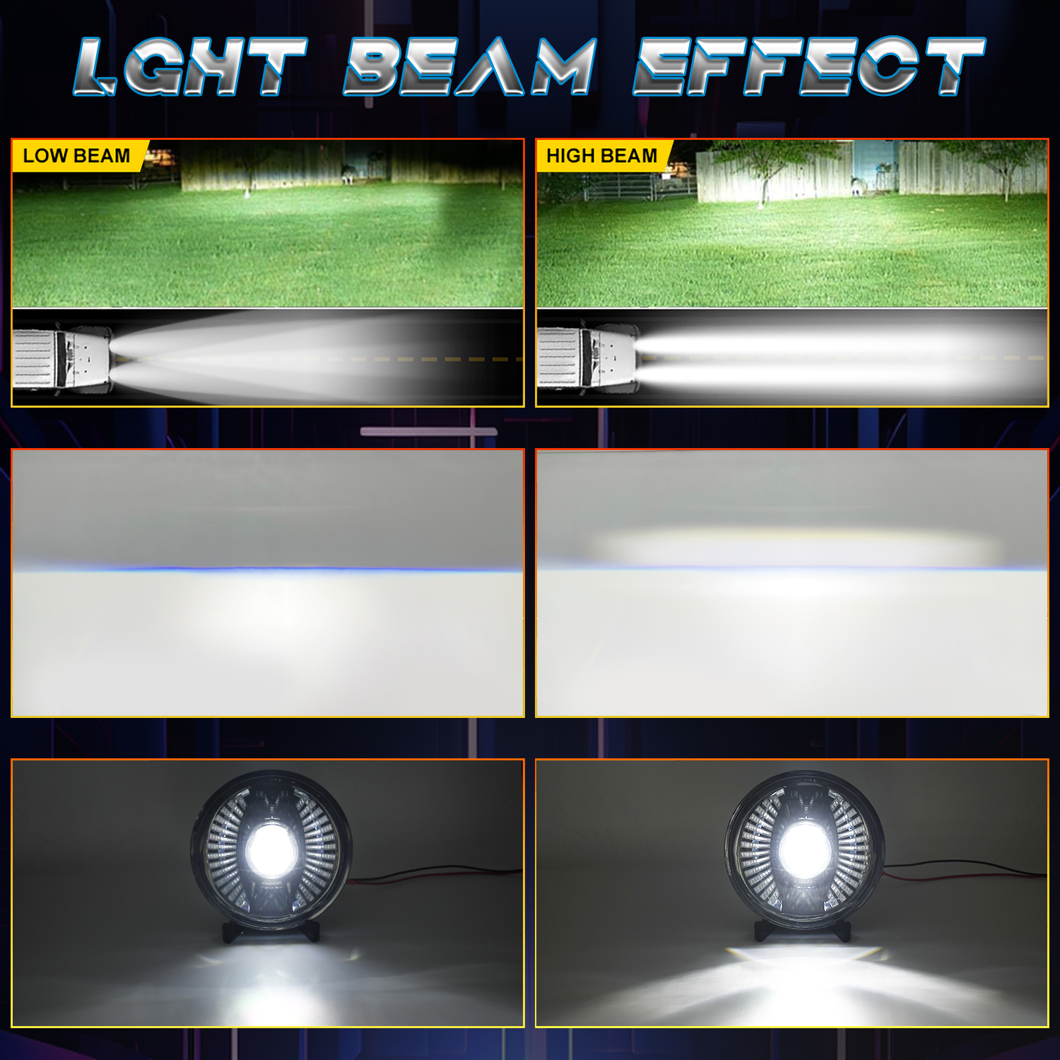The LED headlights of the Wrangler have been changed to high beams. The 7-inch dual-color yellow light has been shifted to daytime running lights, lens LED lights and spotlights pic 9