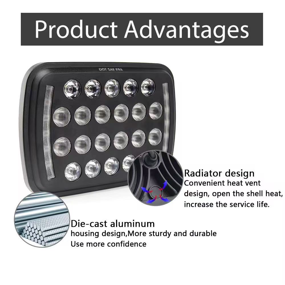 LED truck and agricultural machinery transportation lighting fixtures, high-brightness work lights, 54W driving spotlights, farm vehicle led lights Item Picture