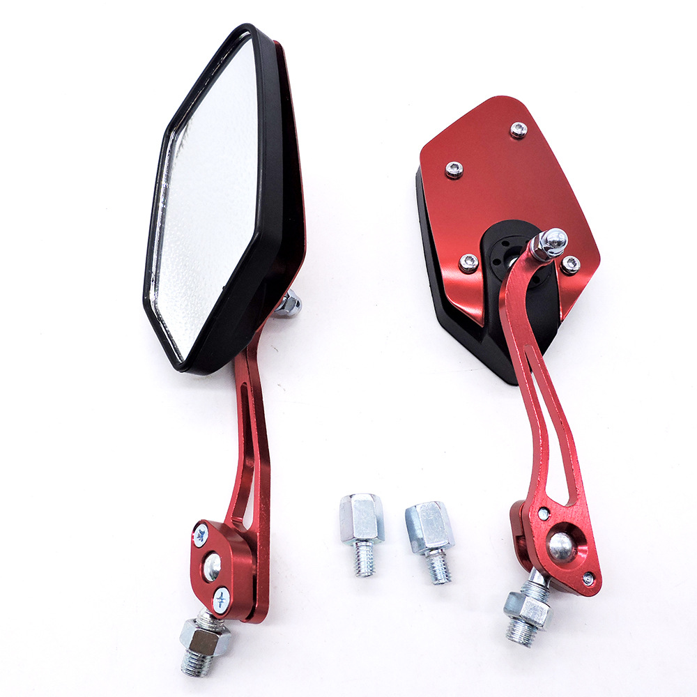 Factory direct sales of motorcycle rearview mirrors, universal mirrors, Qiaoge Ghost Fire electric vehicle rearview mirrors, and reversing assist mirrors are suitable for most models Specification drawing