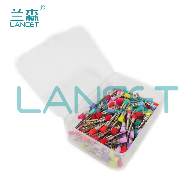 Colored polishing Brushes, nylon wear-resistant flat head teeth polishing and grinding supplies wholesale dental tools brushes Specification image