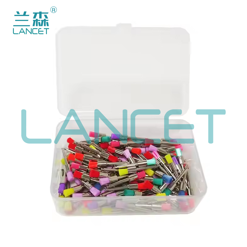 Colored polishing Brushes, nylon wear-resistant flat head teeth polishing and grinding supplies wholesale dental tools brushes details Picture