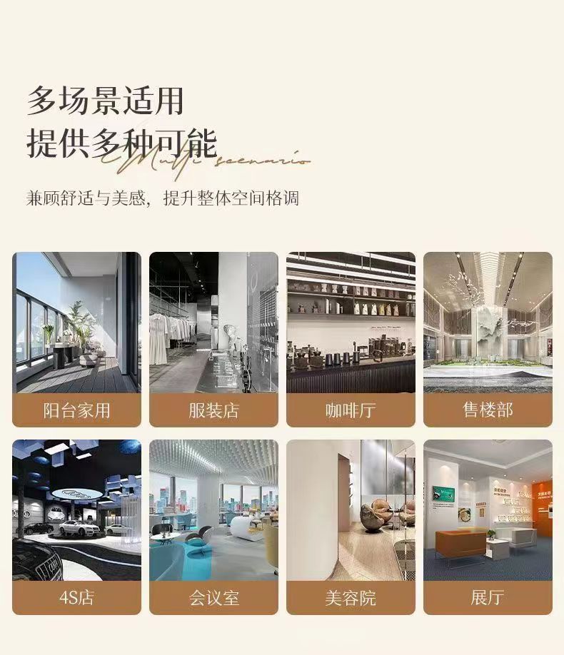 北欧岩板洽谈桌椅办公室会客接待阳台休闲桌椅公寓奶茶圆形餐桌椅详情3