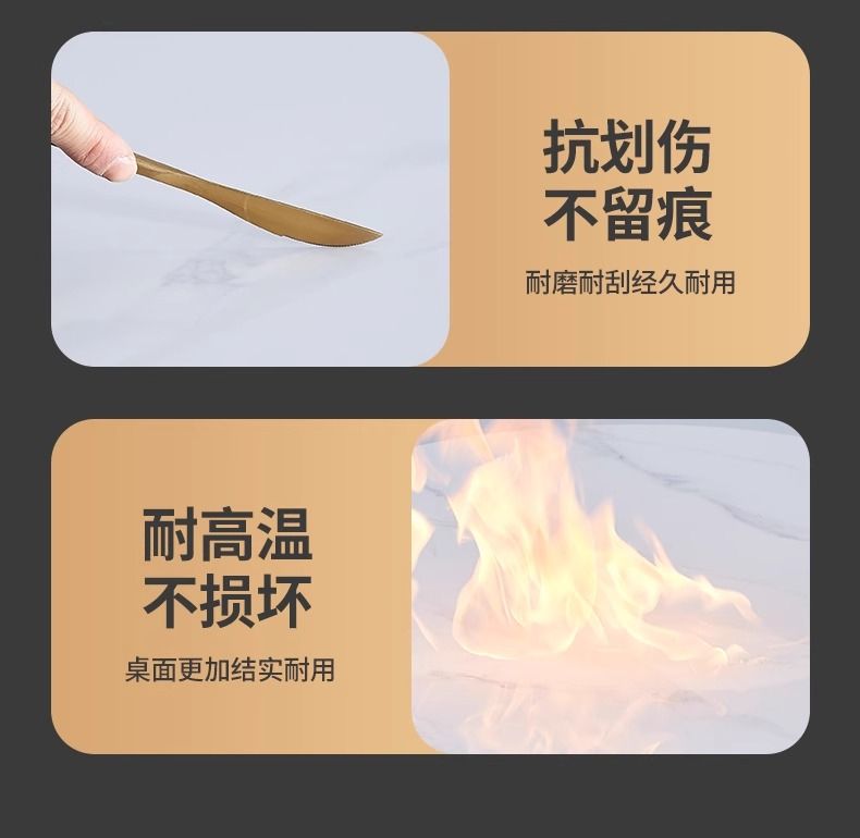 岩板小圆桌子简约郁金香黑白色休闲洽谈桌咖啡奶茶店餐桌阳台圆桌详情11