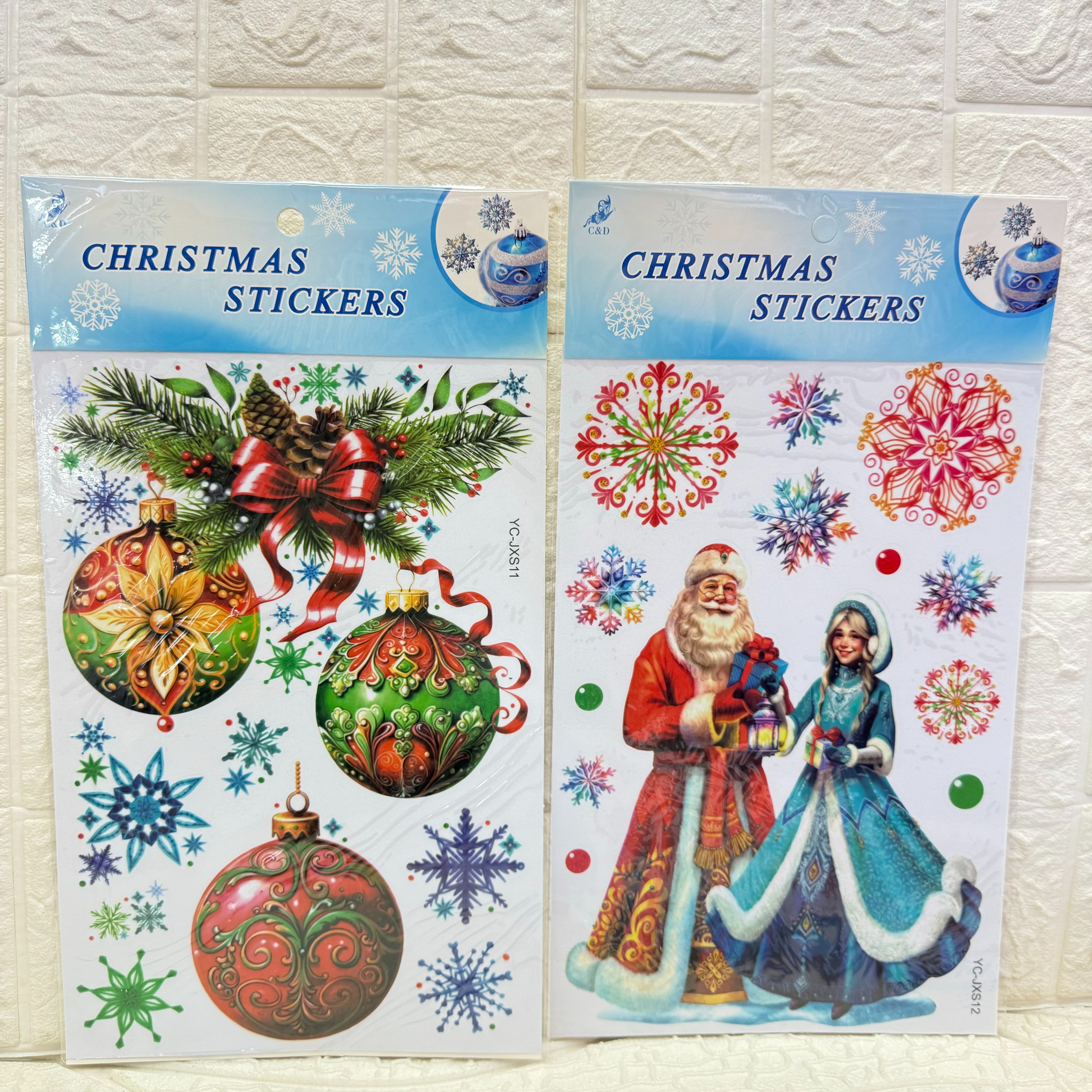 Christmas electrostatic film stickers, decorative wall stickers, party decorative stickers, decorative stickers can be freely pasted and reused details Picture