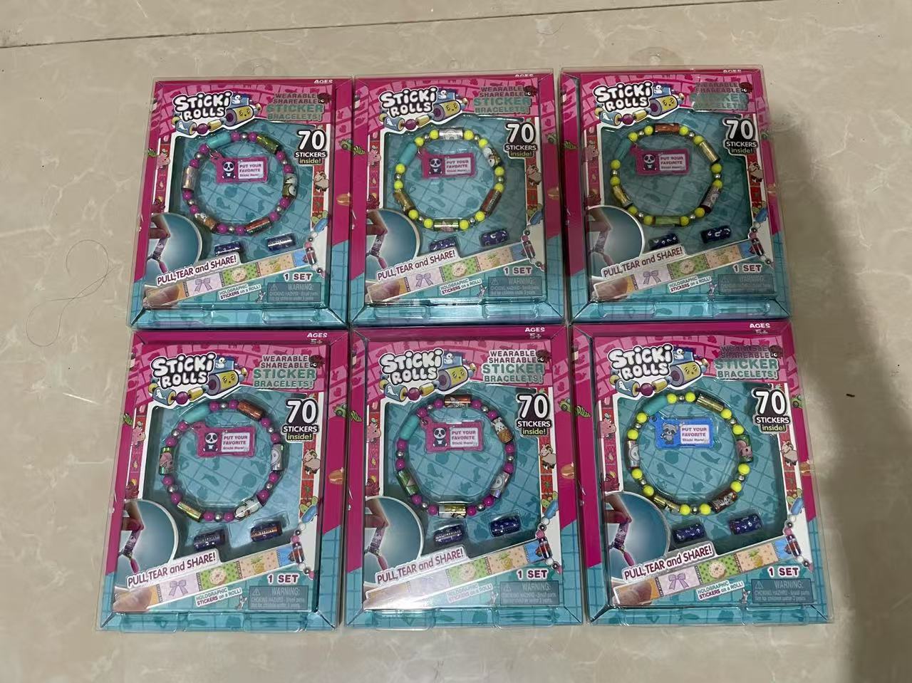 C3361 stickers pulsera beaded boutique set regalo de cumpleaños