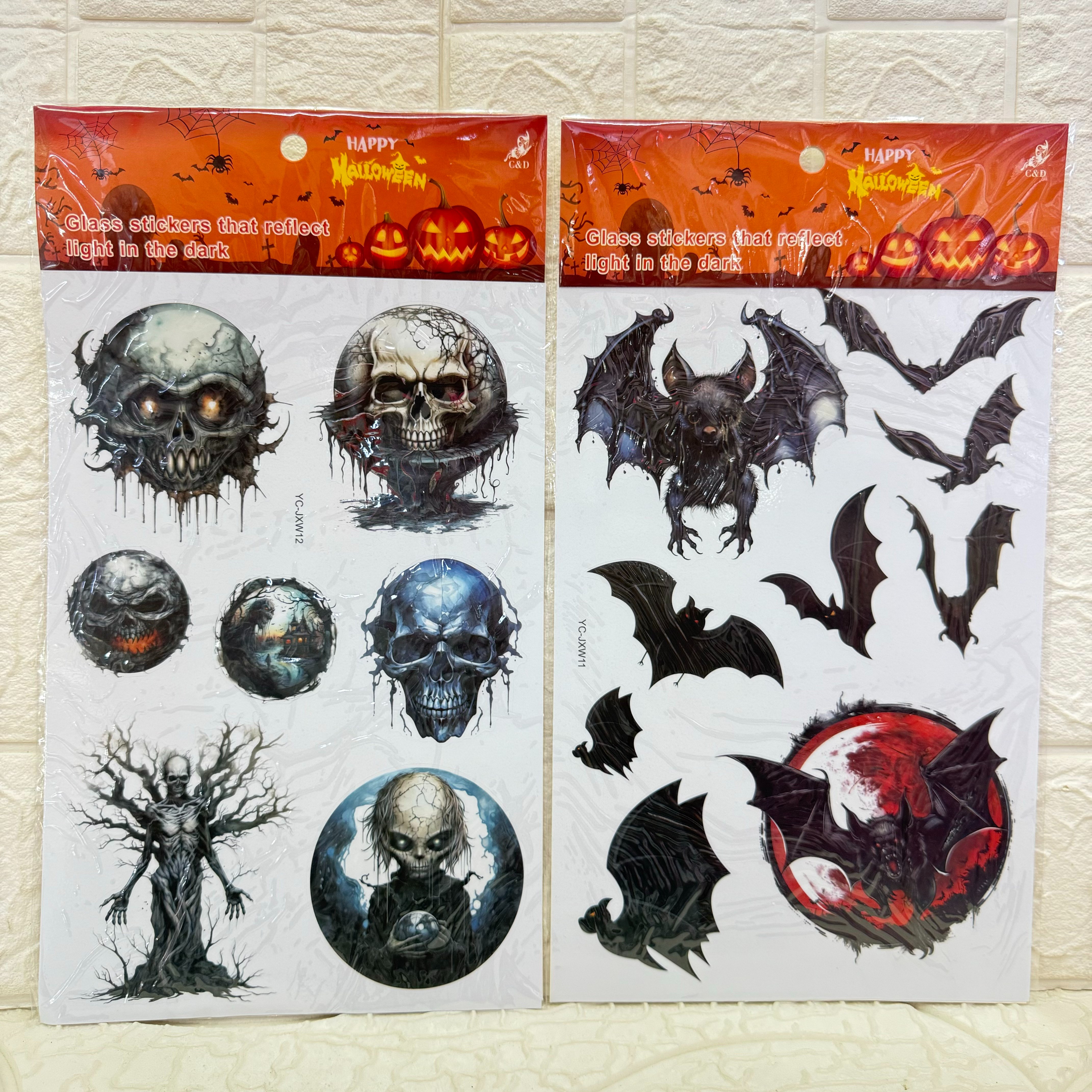Halloween electrostatic film stickers, wall stickers, party decorative stickers, decorative stickers can be freely pasted and reused pic 2