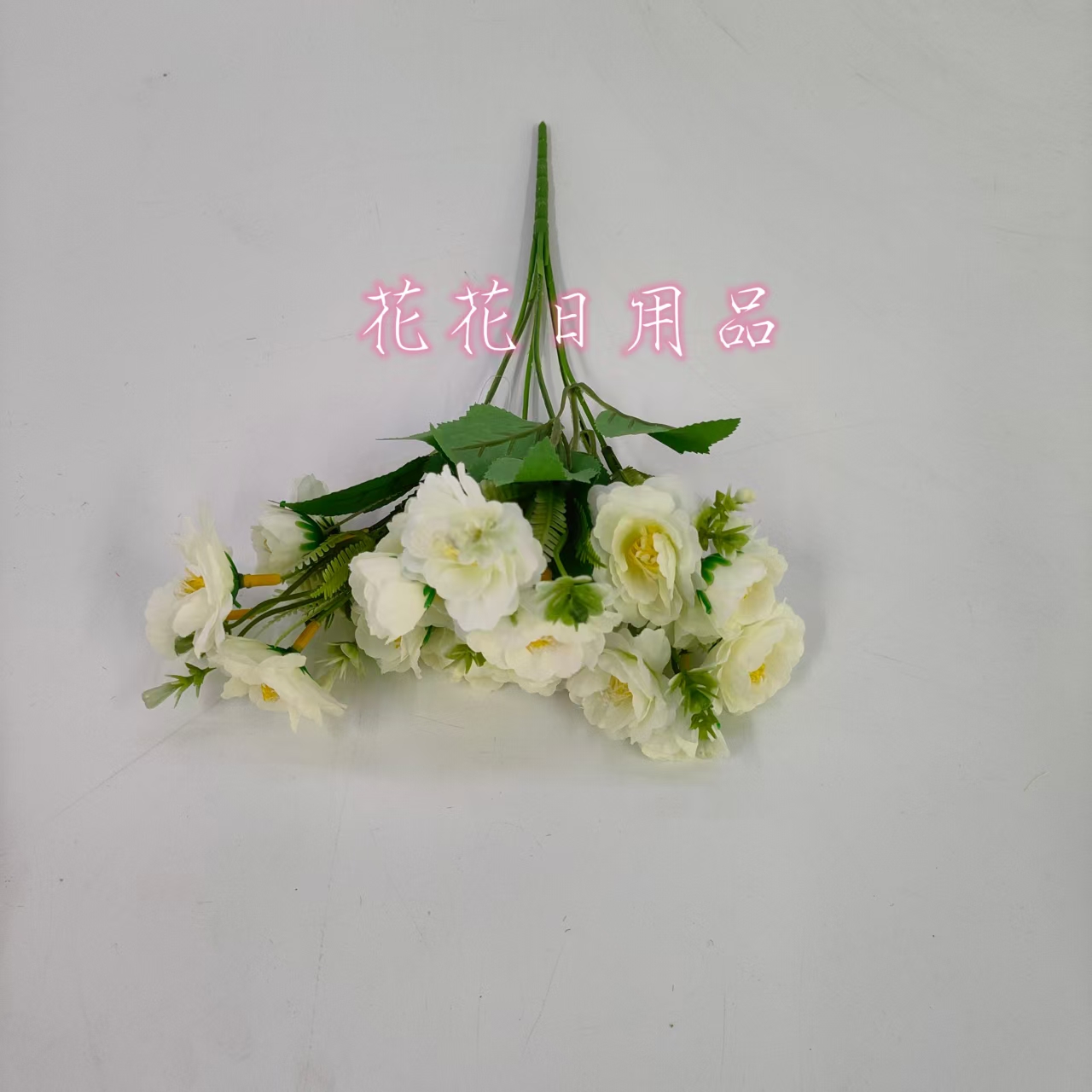 Artificial flower bonsai with a single 6-prong small peony can be hung on the wall and used as a vase decoration Application Scenario