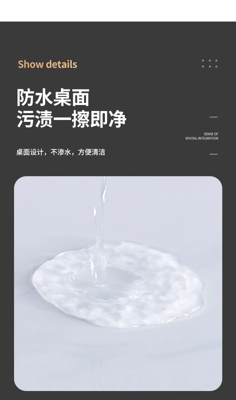 岩板小圆桌子简约郁金香黑白色休闲洽谈桌咖啡奶茶店餐桌阳台圆桌详情10