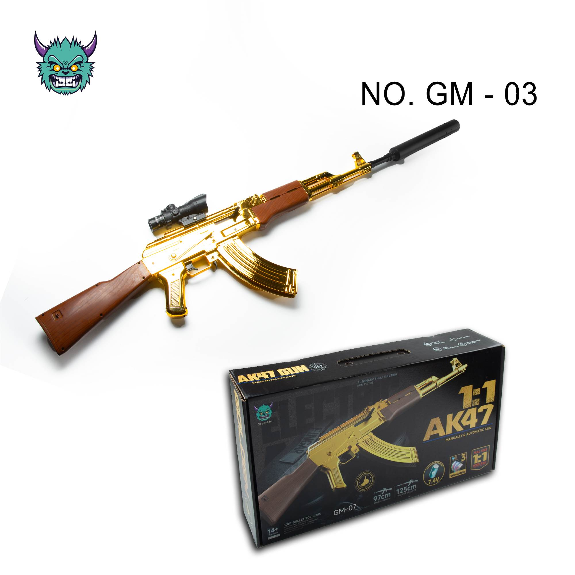 黄金AK塑料玩具枪AK7.4V手自一体水弹枪玩具枪儿童玩具
