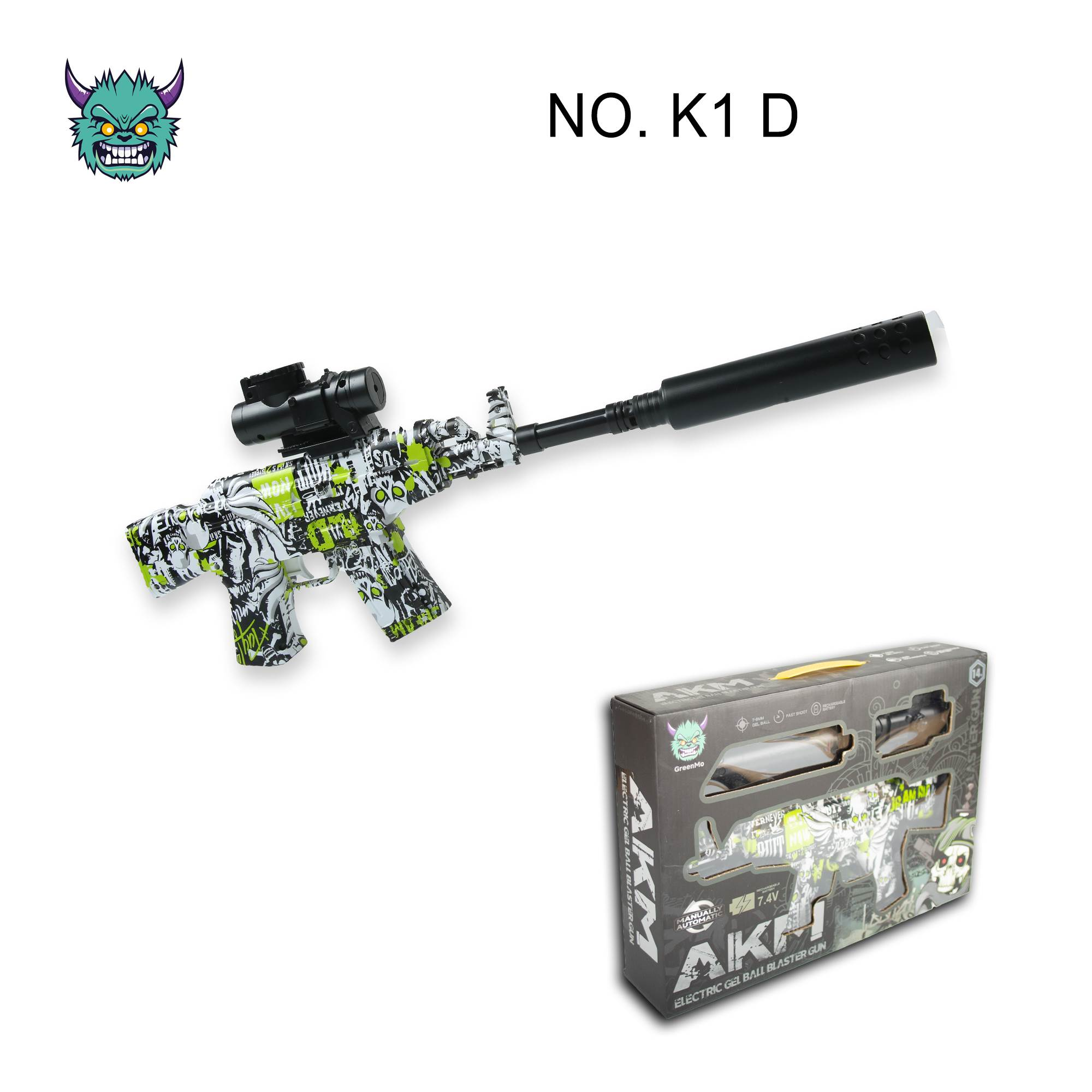 AK47（7.4v电动塑料水弹枪-7-8mm）K1D水弹枪玩具枪儿童玩具