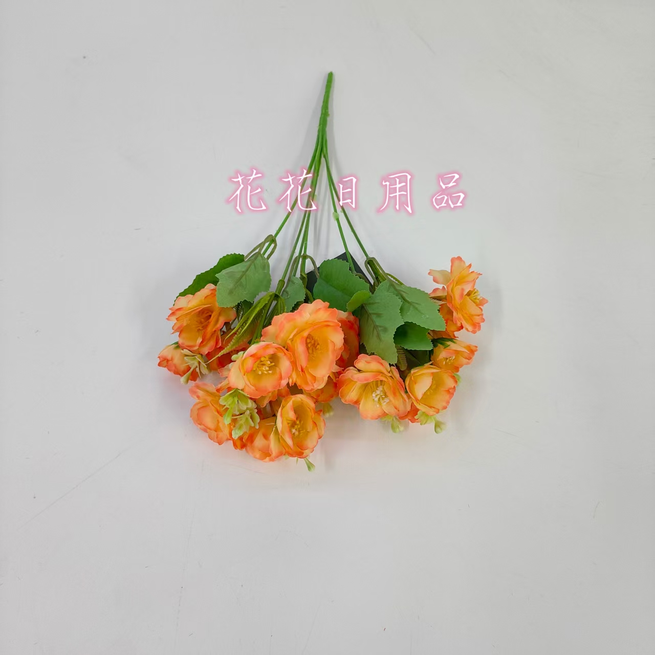 Artificial flower bonsai with a single 6-prong small peony can be hung on the wall and used as a vase decoration Item Picture
