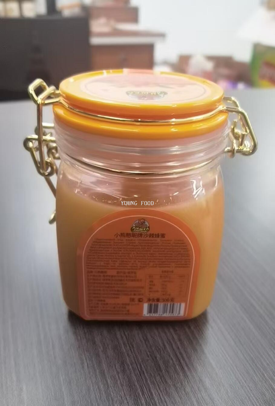 批发包邮！俄罗斯进口零食小熊憨妮牌沙棘蜂蜜500g洋什铺手办百货详情6